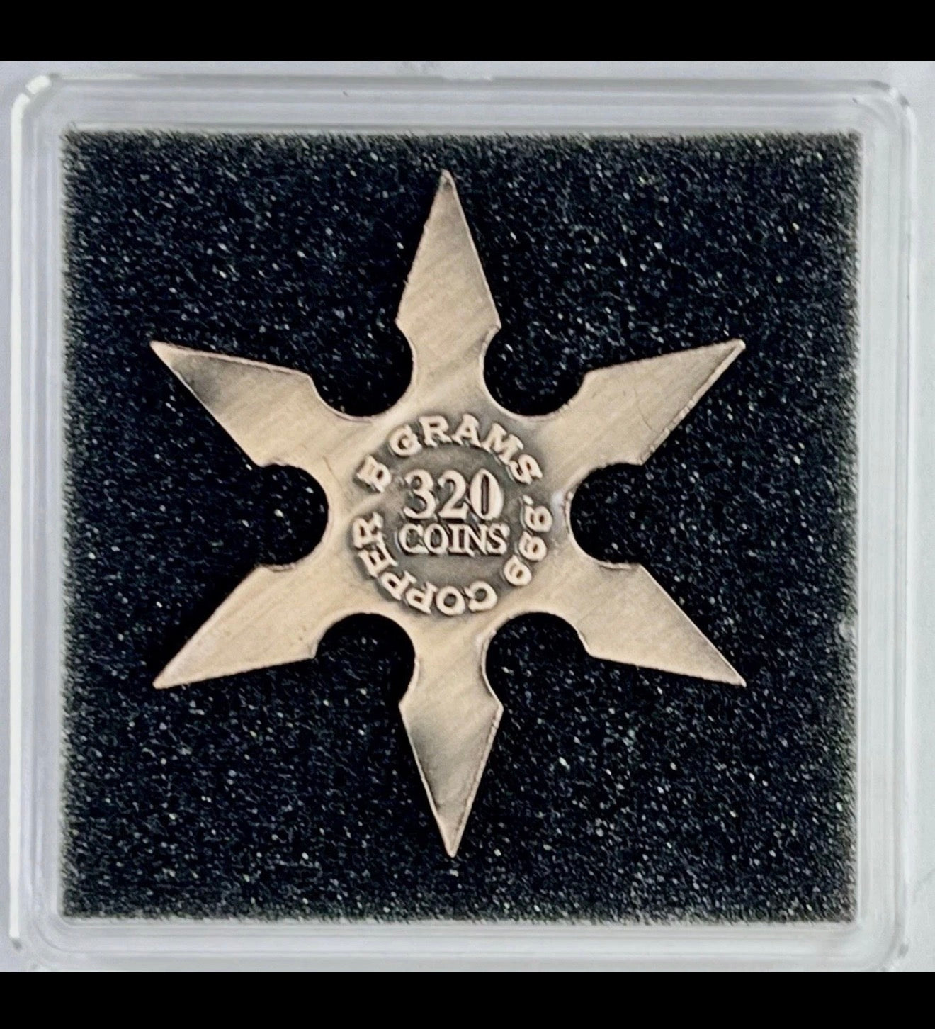 5 Gram Copper Ninja Throwing Star USA Flag .999 Fine in Capsule | Bullion Silver