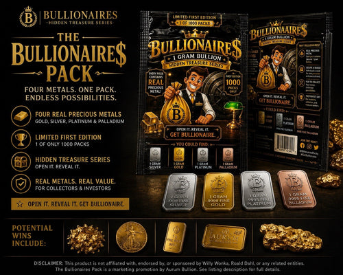 Bullionaires 1 Gram Bullion Mystery Pack - First Edition