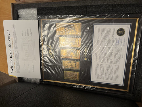 2019 Utah Goldback Set (1,5,10,25 & 50) Frame LIMITED to 200 Certified & Signed